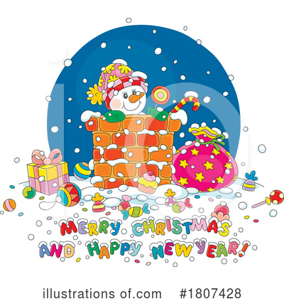 Merry Christmas Clipart #1807428 by Alex Bannykh