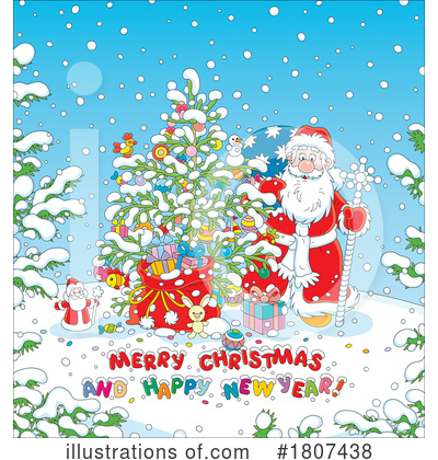 Merry Christmas Clipart #1807438 by Alex Bannykh