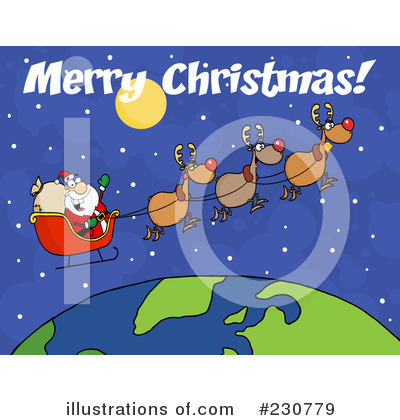 Christmas Greeting Clipart #230779 by Hit Toon