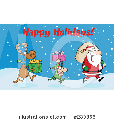 Christmas Greeting Clipart #230866 by Hit Toon