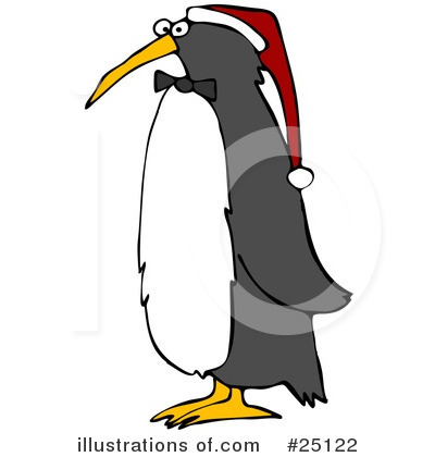 Christmas Penguin Clipart #25122 by djart
