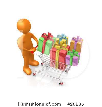 Christmas Shopping Clipart #26285 by 3poD