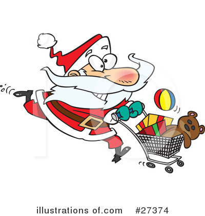 Christmas Shopping Clipart #27374 by toonaday