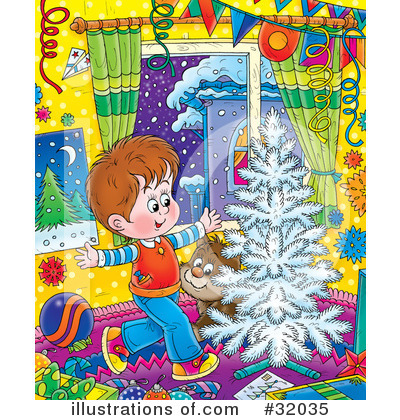 Royalty-Free (RF) Christmas Clipart Illustration by Alex Bannykh - Stock Sample #32035