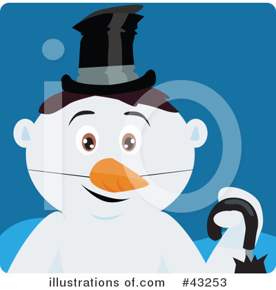 Snowman Clipart #43253 by Dennis Holmes Designs