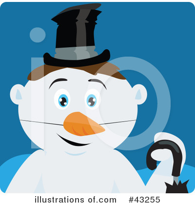 Snowman Clipart #43255 by Dennis Holmes Designs