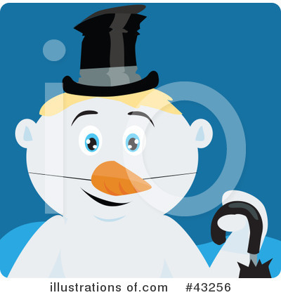 Snowman Clipart #43256 by Dennis Holmes Designs