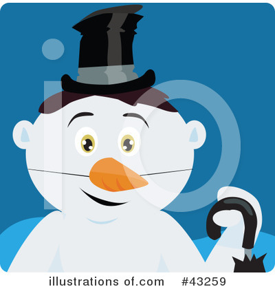 Snowman Clipart #43259 by Dennis Holmes Designs