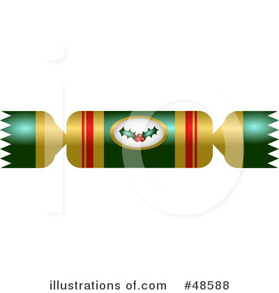 Royalty-Free (RF) Christmas Cracker Clipart Illustration by Prawny - Stock Sample #48588