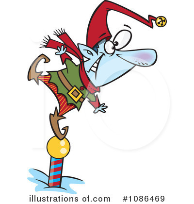 Christmas Elf Clipart #1086469 by toonaday