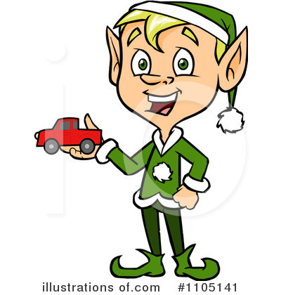 Royalty-Free (RF) Christmas Elf Clipart Illustration by Cartoon Solutions - Stock Sample #1105141