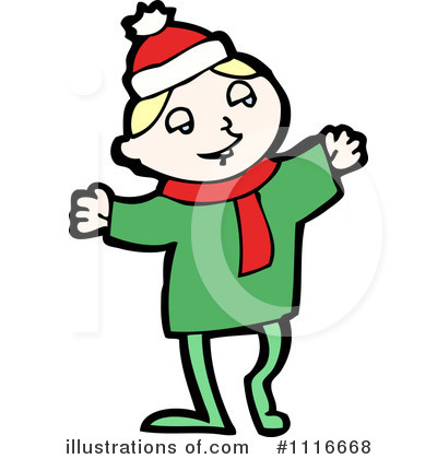 Royalty-Free (RF) Christmas Elf Clipart Illustration by lineartestpilot - Stock Sample #1116668
