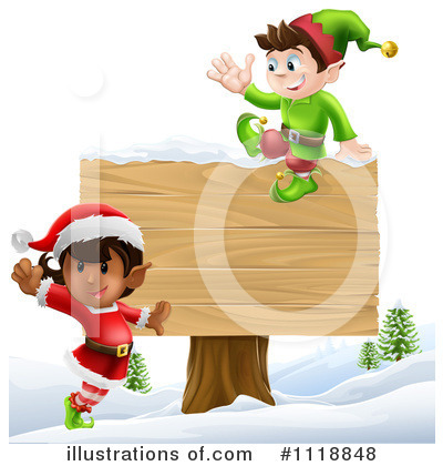 Royalty-Free (RF) Christmas Elf Clipart Illustration by AtStockIllustration - Stock Sample #1118848