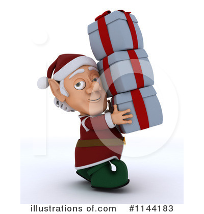 Royalty-Free (RF) Christmas Elf Clipart Illustration by KJ Pargeter - Stock Sample #1144183