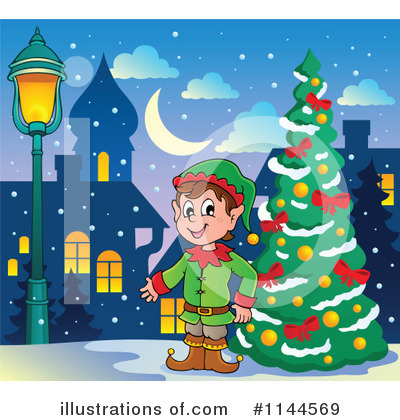 Royalty-Free (RF) Christmas Elf Clipart Illustration by visekart - Stock Sample #1144569
