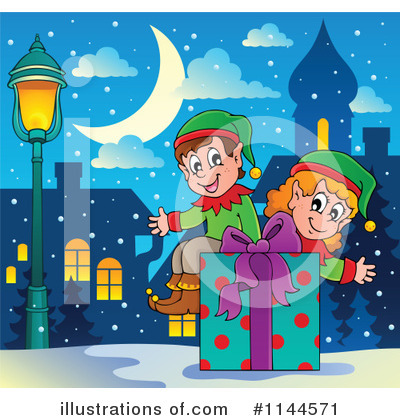 Royalty-Free (RF) Christmas Elf Clipart Illustration by visekart - Stock Sample #1144571