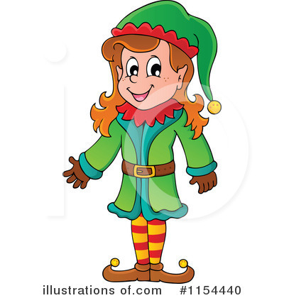Royalty-Free (RF) Christmas Elf Clipart Illustration by visekart - Stock Sample #1154440
