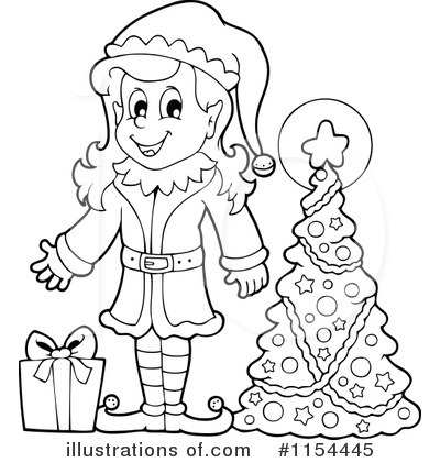 Royalty-Free (RF) Christmas Elf Clipart Illustration by visekart - Stock Sample #1154445