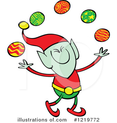 Royalty-Free (RF) Christmas Elf Clipart Illustration by Zooco - Stock Sample #1219772