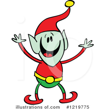 Royalty-Free (RF) Christmas Elf Clipart Illustration by Zooco - Stock Sample #1219775