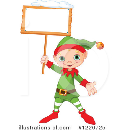 Royalty-Free (RF) Christmas Elf Clipart Illustration by Pushkin - Stock Sample #1220725