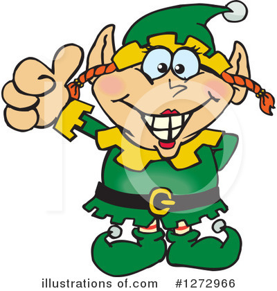 Royalty-Free (RF) Christmas Elf Clipart Illustration by Dennis Holmes Designs - Stock Sample #1272966