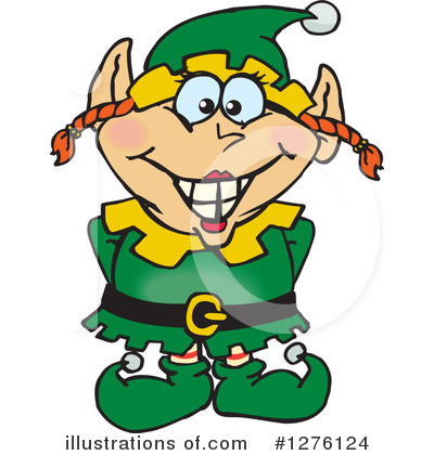 Christmas Elf Clipart #1276124 by Dennis Holmes Designs