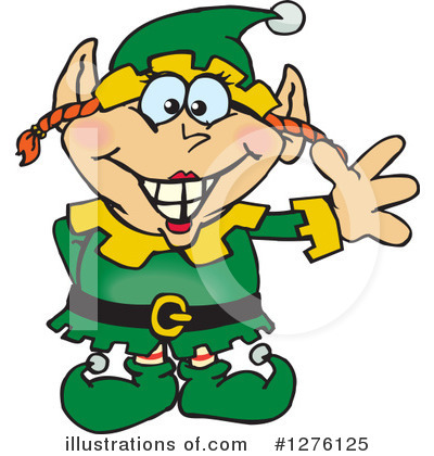 Royalty-Free (RF) Christmas Elf Clipart Illustration by Dennis Holmes Designs - Stock Sample #1276125