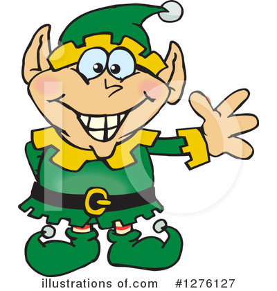 Royalty-Free (RF) Christmas Elf Clipart Illustration by Dennis Holmes Designs - Stock Sample #1276127