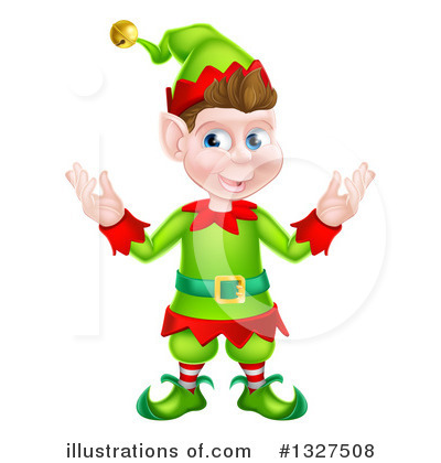 Christmas Elves Clipart #1327508 by AtStockIllustration