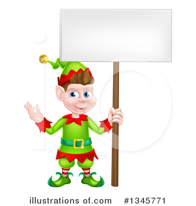 Royalty-Free (RF) Christmas Elf Clipart Illustration by AtStockIllustration - Stock Sample #1345771