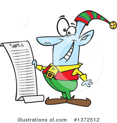 Royalty-Free (RF) Christmas Elf Clipart Illustration by toonaday - Stock Sample #1372512
