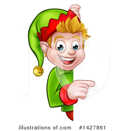 Royalty-Free (RF) Christmas Elf Clipart Illustration by AtStockIllustration - Stock Sample #1427861