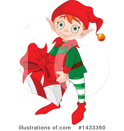 Royalty-Free (RF) Christmas Elf Clipart Illustration by Pushkin - Stock Sample #1433360