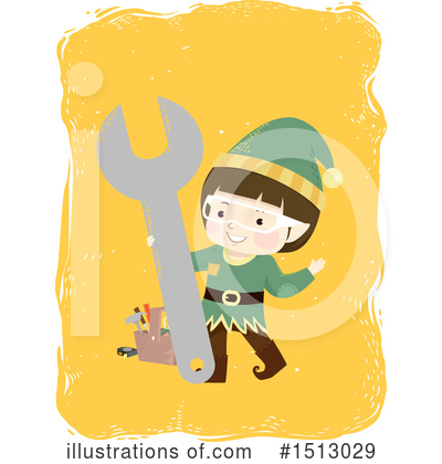 Royalty-Free (RF) Christmas Elf Clipart Illustration by BNP Design Studio - Stock Sample #1513029