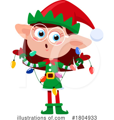 Royalty-Free (RF) Christmas Elf Clipart Illustration by Hit Toon - Stock Sample #1804933