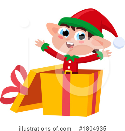 Royalty-Free (RF) Christmas Elf Clipart Illustration by Hit Toon - Stock Sample #1804935