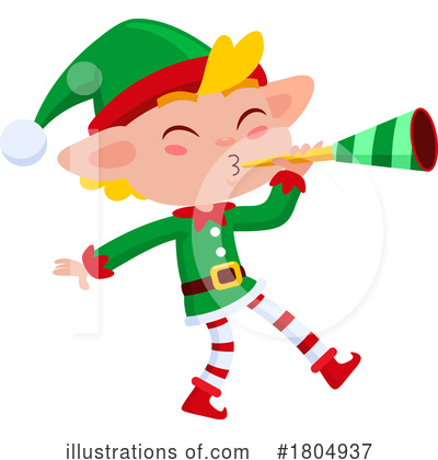 Royalty-Free (RF) Christmas Elf Clipart Illustration by Hit Toon - Stock Sample #1804937
