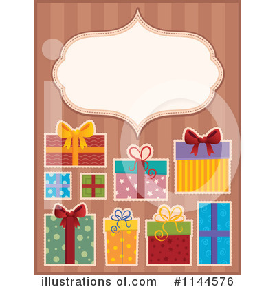 Royalty-Free (RF) Christmas Gift Clipart Illustration by visekart - Stock Sample #1144576