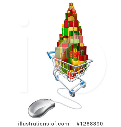 Christmas Shopping Clipart #1268390 by AtStockIllustration