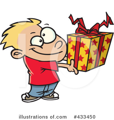 Royalty-Free (RF) Christmas Gift Clipart Illustration by toonaday - Stock Sample #433450