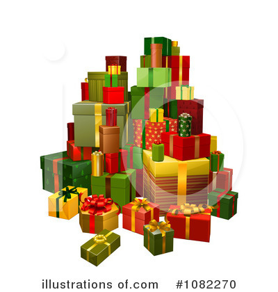 Royalty-Free (RF) Christmas Gifts Clipart Illustration by AtStockIllustration - Stock Sample #1082270