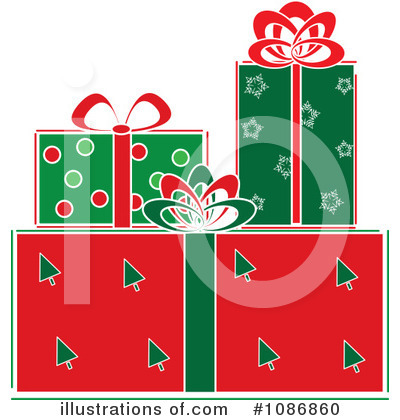 Royalty-Free (RF) Christmas Gifts Clipart Illustration by Pams Clipart - Stock Sample #1086860