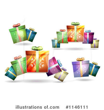 Royalty-Free (RF) Christmas Gifts Clipart Illustration by merlinul - Stock Sample #1146111