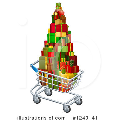 Royalty-Free (RF) Christmas Gifts Clipart Illustration by AtStockIllustration - Stock Sample #1240141