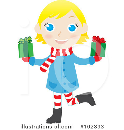 Royalty-Free (RF) Christmas Girl Clipart Illustration by Rosie Piter - Stock Sample #102393