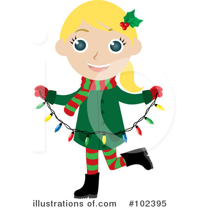 Royalty-Free (RF) Christmas Girl Clipart Illustration by Rosie Piter - Stock Sample #102395