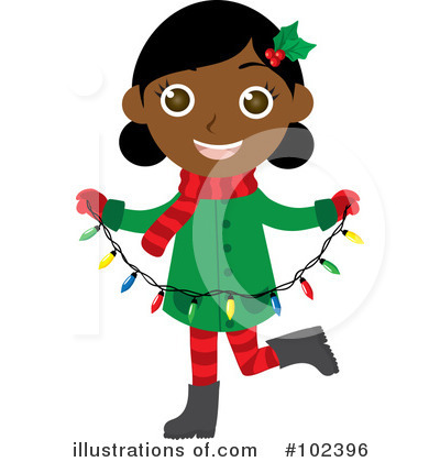 Royalty-Free (RF) Christmas Girl Clipart Illustration by Rosie Piter - Stock Sample #102396