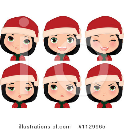 Royalty-Free (RF) Christmas Girl Clipart Illustration by Melisende Vector - Stock Sample #1129965