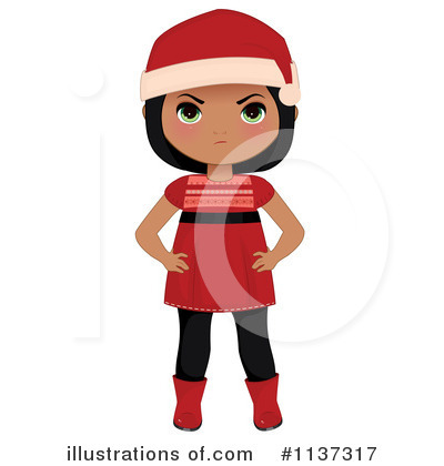 Christmas Girl Clipart #1137317 by Melisende Vector